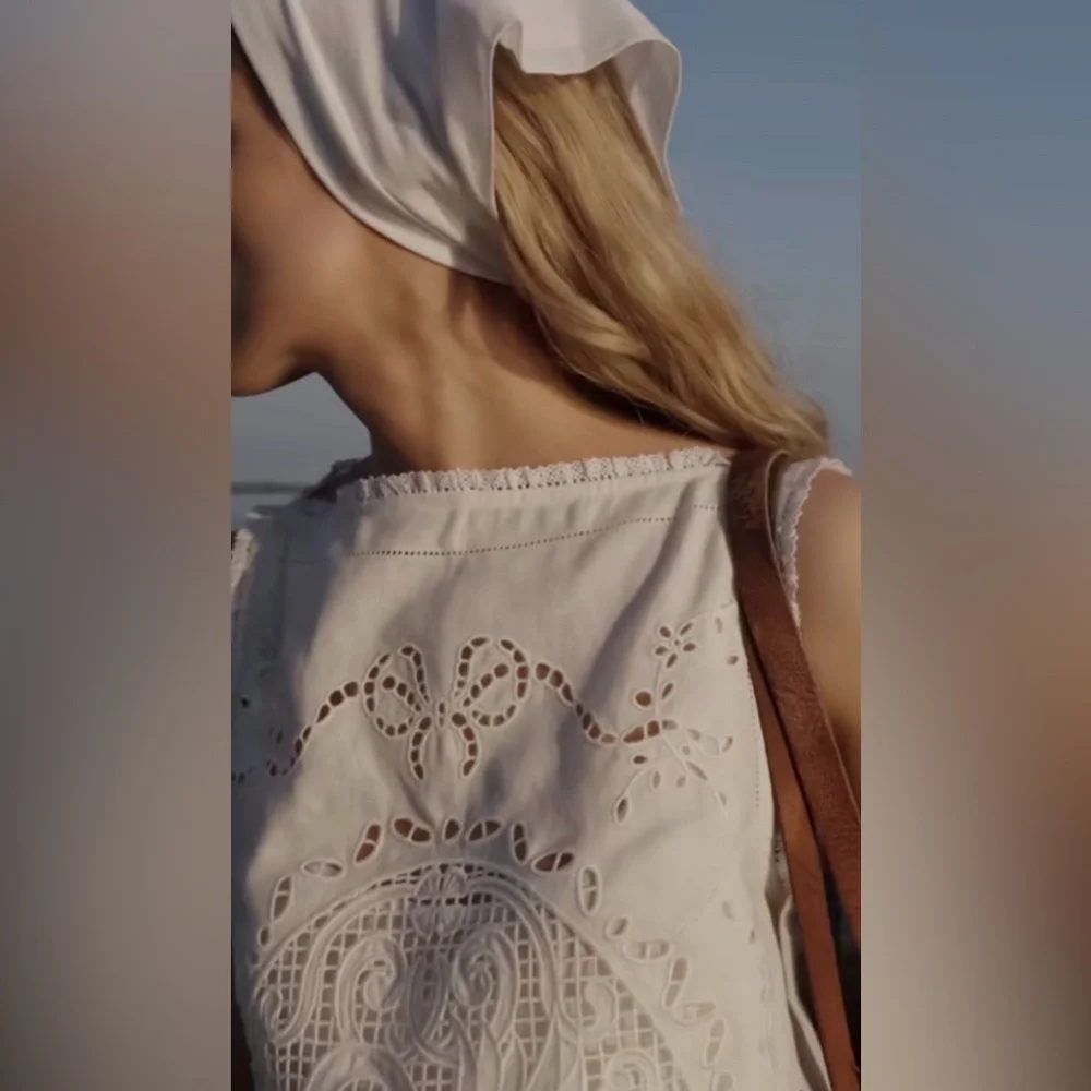 DÔEN Lucina Heirloom Mini Dress in Salt - Picture 6 of 7